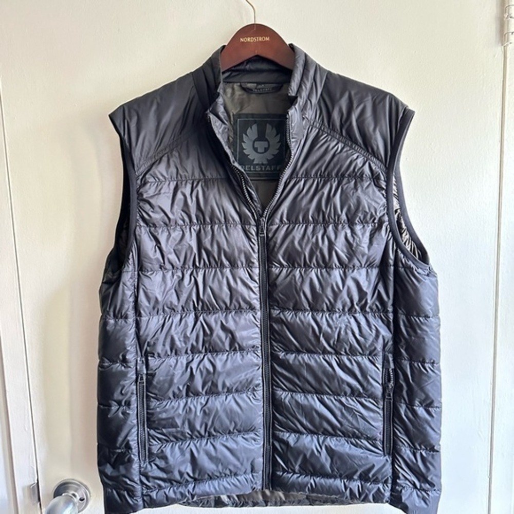 Belstaff Men's Black Quilted Down Vest - XL